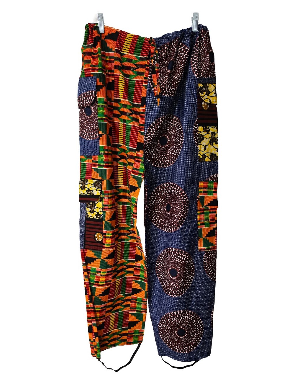 Kutula By Africana Ankara African Wax Print Wide-Leg Pants Large